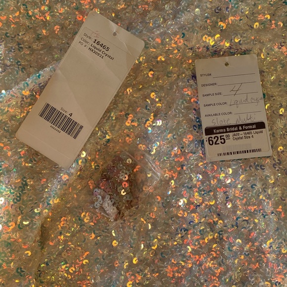 Liquid Crystal Sequins Wedding Gown Dress Tiffany Designs - Picture 7 of 14